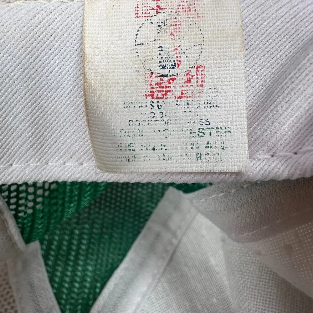 Vintage‎ Supercap Boston Celtics Mesh Rope Trucker SnapBack Hat Green White 80s